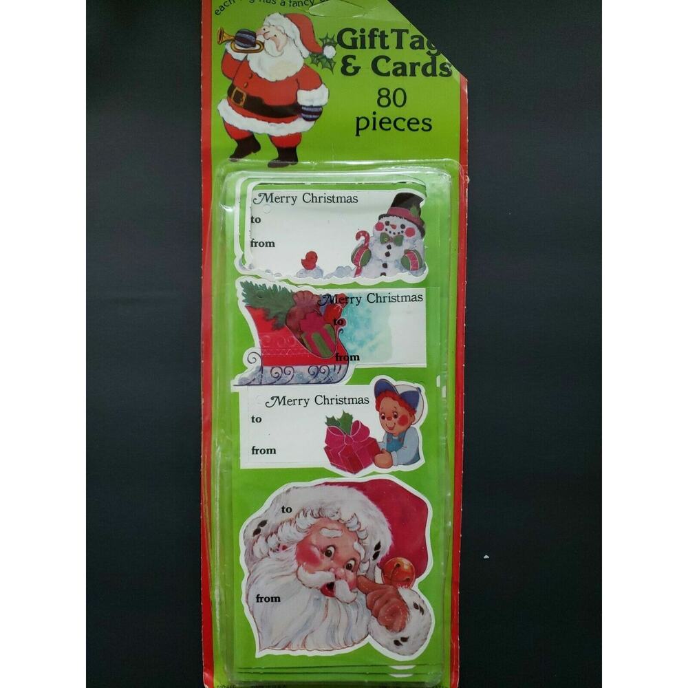 Vintage Punch out‎ Fancy edged Gift Tags Opened Package